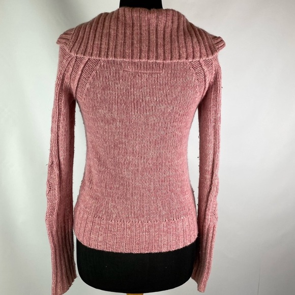 American Eagle pink sweater petite small AE shawl - Picture 4 of 4